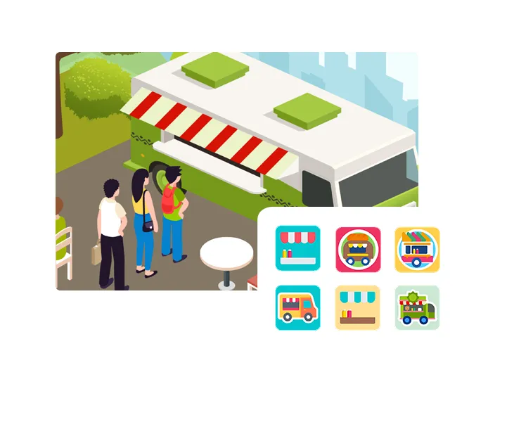 Food Truck simulation interface and decisions