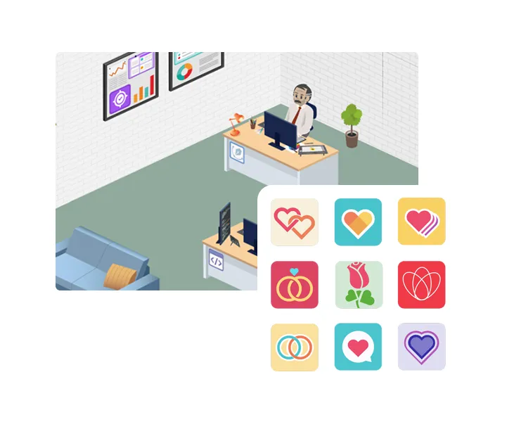 Mobile App simulation interface and decisions