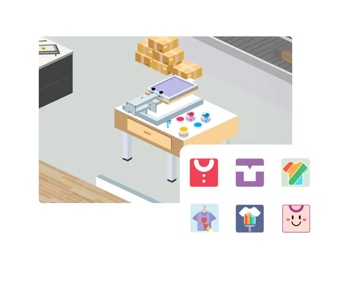 T-Shirt Business simulation interface and decisions
